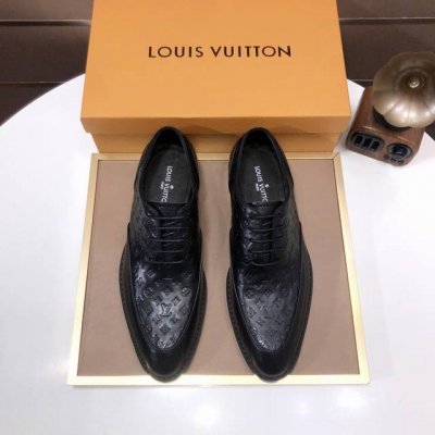 工厂P批 Louis Vuitton 原单 新款Lv路易威登 * 顶级版本 Lv经典皮鞋！选用进口原版单牛皮 原版真皮边条拼接耐磨橡胶大底！高品质精品！码数38