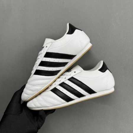 档口现货 adidas Originals Taekwondo Low White Black 跆拳道系列低帮经典复古薄底休闲运动舒适训练慢跑鞋 皮革白黑 货号 - 点击图像关闭