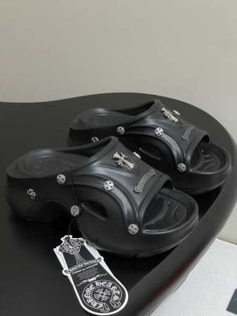 chromehearts 克罗心厚底拖鞋 矮子乐拖鞋 Y2K朋克风厚底7厘米拖鞋 巨巨巨好看的朋克风厚底拖鞋 Eva材质不臭脚 今夏最流行的懒人拖鞋 韩版潮流夏 - 点击图像关闭