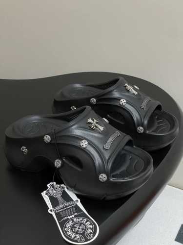 chromehearts 克罗心厚底拖鞋 矮子乐拖鞋 Y2K朋克风厚底7厘米拖鞋 巨巨巨好看的朋克风厚底拖鞋 Eva材质不臭脚 今夏最流行的懒人拖鞋 韩版潮流夏