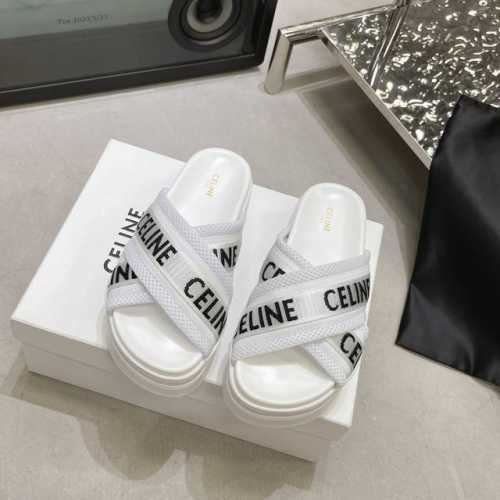 冲量价: Celine夏季厚底凉鞋必爆款。 厚底搭配赛 琳标配文字织带LOGO鑫让鞋子更带时尚感，小个子的夏日必备，瞬间增高8cm+。搭配裙子和牛仔裤wud刷街