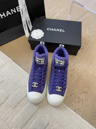 Chanel 新品饼干大头鞋高低帮 顶级版本！对版尼龙毛织面料 原版一致耐磨发泡底 码数：35-41 定制不退不换 - 点击图像关闭