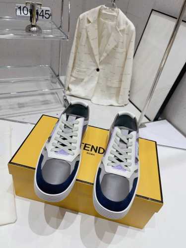 冲量价: 情侣款 Fendi 芬迪 休闲板鞋运动鞋 牛皮 Tpu大底 35-44码