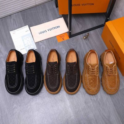 商品商标：Lv [路易威登] 休闲皮鞋 正码.码数: 39-44 45.46定做不退换 商品材料：精选 经典磨砂压纹牛皮鞋面 牛皮内里 原版大底