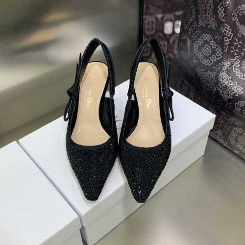 工厂p价p J'adior织带女鞋 Dior 迪奥 春夏走秀新款水晶鞋 Bling...Bling... Cd明星同款水钻蝴蝶结方头字母Logo刺绣高跟凉鞋 市