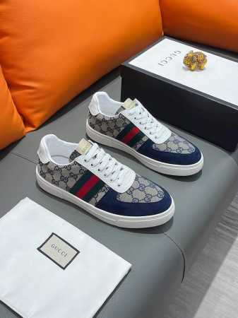商品名称 Gucci 古驰 正规码数 38-44 休闲鞋 商品材料 精选 牛皮鞋面，柔软羊皮垫脚，原厂特供大底。 - 点击图像关闭