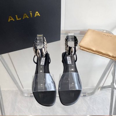 Alaia 24Ss春夏新款法式仙女胶片金属扣平底凉鞋 原版购入法国一线奢侈品牌Alaia品牌源自其创始人 Azzedine Alaia是上世纪80 年代 超紧