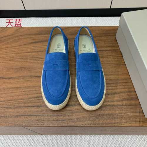 BRUNELL* CUCINELL* 男款麻绳底乐福鞋。简约时尚。鞋面牛京，牛皮内里，高密度弹力乳胶 可拆卸独立高弹力乳胶鞋垫 原版大底。 码数：39-46 3