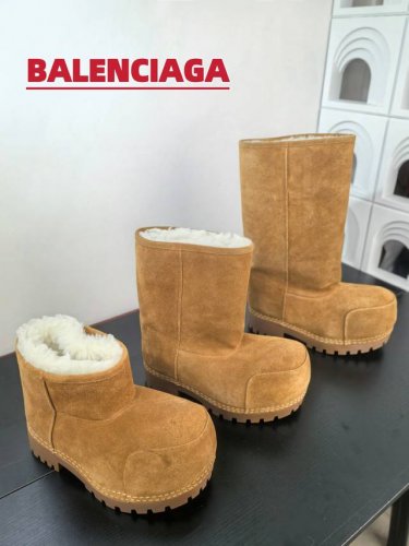 矮筒 ，中筒 ，高筒 ，balenciaga 巴黎世家 大头靴雪地靴 情侣款 时尚不分季节，泰国明星fourth在30几度的天气穿着巴黎世家2024 洛杉矶走秀