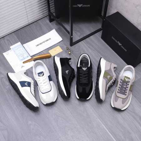 商品商标 Armani 阿玛尼 休闲鞋 正码码数: 39-44 38.45.46定做不退换 商品材料 精选牛皮拼接透气布鞋面 网内里 牛皮鞋垫 橡胶大底 - 点击图像关闭