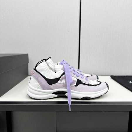 顶级版本 35-40 41 42定做不退换 小香C家SS早春新款粉色方格毛呢绿色毛呢拼接休闲运动鞋 Chan*l经典款又玩出了新花样 新一季的休闲鞋配色都很好看 - 点击图像关闭