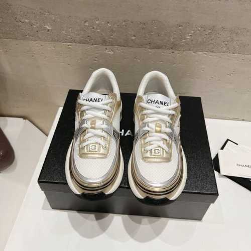 出厂 Chanel香奈儿24C 早春度假系列 小香 金属 休闲 运动鞋 金 银角大王 最新国外走秀系列Chanel 香奈儿 2024 早春系列在世界第二小国举办