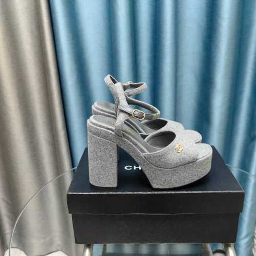Chane*｜小香24P春夏新品 双c防水台粗跟凉鞋 个性时尚潮流 必入款 上脚不仅显腿细 而且显腿长 鞋面采用进口小牛皮 内里采用丝绸羊皮 原版开模防滑大底