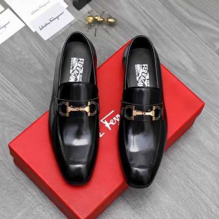 商品商标：Ferragamo 菲拉格慕 正装鞋 正码码数: 38-45 商品材料：精选 头层珠光牛皮鞋面 牛皮内里原版大底 - 点击图像关闭