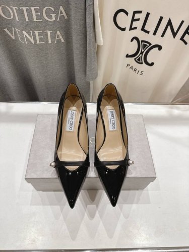 高版本出厂 Jimmy Choo*｜Jc 吉米周2025Ss夏季新款高跟鞋单鞋 原版套楦，完美的线条，简约大气上脚显气质粗跟舒适百搭，还能拉长双腿显高显瘦显腿长