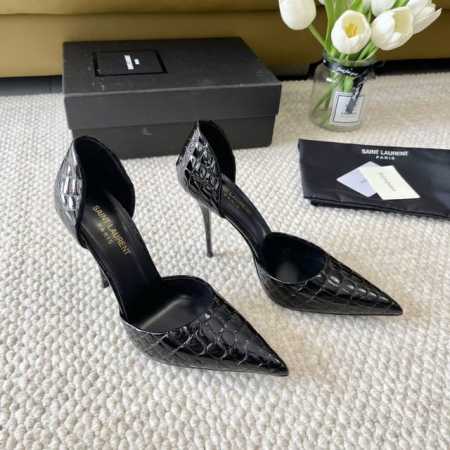 Saint Lauren Ysl圣罗兰新款 中空尖头高跟凉鞋 跟高:10.5Cm 正码:35-39订做40.41.42 - 点击图像关闭