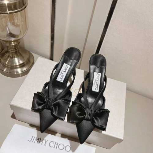 超美晚宴蝴蝶结高版本Jimmy Choo 经典不败春夏新品爆款单鞋凉鞋系列单品 -超级A的一款啊！美得让人窒息！网面钻绸缎大蝴蝶结设计给人以一种很神秘的感觉，奢