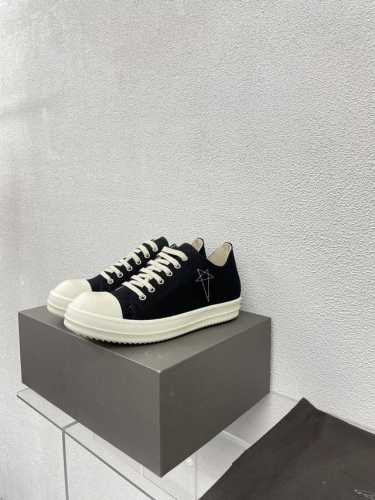 条纹科技面料 Rick Owens-24Fw 厚底 Ro 系列 牛皮面 情侣款 高品质 米白 头层牛皮 皮质 Rick Owens 2022到2024至今的大热