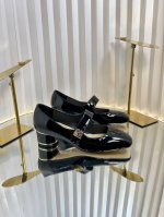 Dior 迪奥 2025秋冬最新时装秀高定系列 MISS DIOR 粗跟方头玛丽珍芭蕾舞女鞋 CD字母logo五金珐琅方扣低跟一圈带中古女单鞋 原版开发顶级高端