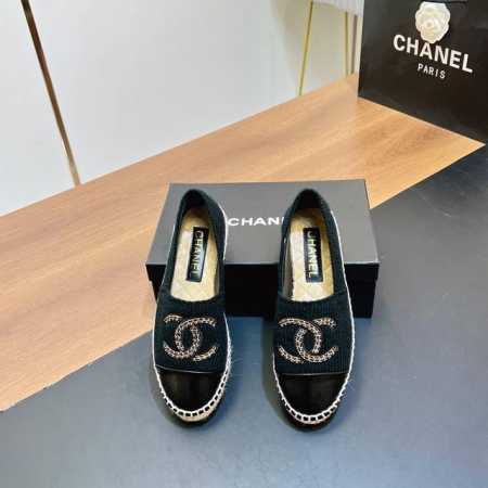 顶级版本 2024早秋新款 CHANEL香奈儿官网同步 渔夫鞋 专柜原版开发，正品工艺，手工折边后缝合，纯手工缝马克线，鞋正中的双C LOGO点缀恰到好处，简约 - 点击图像关闭