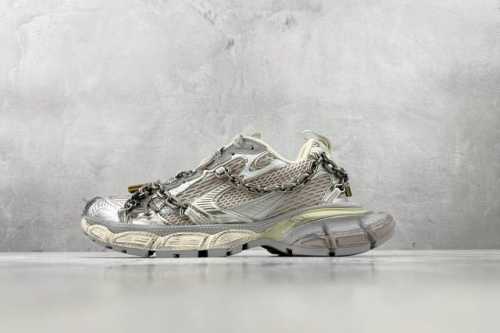 代购版 Balenciaga巴黎世家 3Xl 灰银 童心锁 货号 825622 W3Xpl 9182 尺码 35 36 37 38 39 40 41 42 43