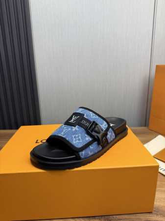 工厂p价 lv.爆款男拖鞋热卖 官网一比一制作 38-45码 45 46 订做 - 点击图像关闭