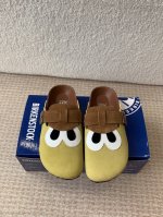 Birkenstock 25Ss 新款 勃肯 情侣款 包头拖 这两个品牌刚出联名我就心动了 代购找很久才买到货，真的一鞋难求，真的超级好看，姐妹们给我冲 面料：
