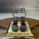 顶级版 R C 2024S重工Rc蛇形爆红Cleo系列，水晶缠绕脚环高跟凉鞋。简约却暗藏玄机，一点点灯光，整个鞋面波光粼粼，熠熠生辉。无论是在温暖热闹的派对，还