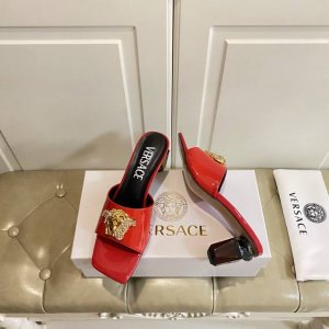橡胶底 真皮底定做 范思哲Versace高跟拖鞋 牛皮 漆皮面 羊皮里 35-41码 42 43码可定做不退换