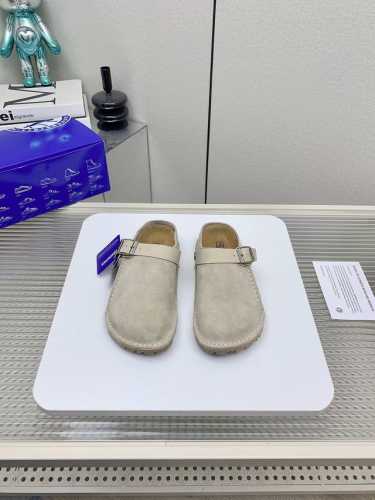 出厂 高版本 25ss德国Birkenstock勃肯 日本限定版 我Boston真皮包头软木拖鞋博肯沙滩 单鞋 真空电镀复古五金扣饰 专柜包装！鞋面：原版牛皮京
