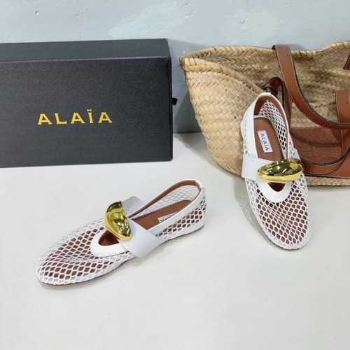 高品质出厂340！小众潮牌Alaia24网面五金扣饰平底单鞋！最新春夏时装秀新款系列平底芭蕾舞鞋！法国高端一线高定品牌！时尚界最后的手艺人 只忠于展现女性身体曲