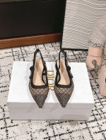 顶级品质 Dior ss24 new arrival～ CD经典款系列24网纱珍珠猫跟鞋 精工刺绣鞋面+网纱珍珠，温婉精致绝伦， 每一双放佛都是艺术品，集高贵优