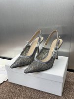 工厂p价p J‘Adior织带后空凉鞋 迪奥 Dior 2025 春夏最新色Quake Oblique 提花刺绣字母Logo高跟蝴蝶结拼色女鞋 市场顶级高端版本