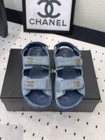 Chanel新款沙滩鞋 高版本出货 上脚舒适超显腿型 夏季出行旅游必备单品 原版牛子布鞋面 羊皮垫脚 原版开模大底 Size: 35-39 40 41订做