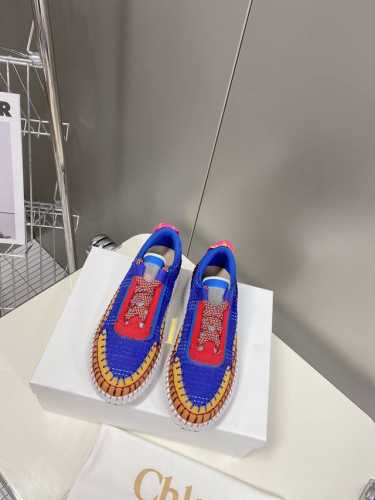2670春夏Chloe 克洛伊Nama Sneaker彩虹系列运动鞋、孙怡宋茜明星同款、原材料是可再生物料制作、全手工缝马克线、肉眼可见皆是手工制造、环保与时尚