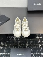 chanel 香奈儿夏季25S新款蕾丝网面网鞋运动休闲鞋板鞋饼干鞋小白鞋 面料内里 蕾丝网面+牛皮 鞋底 Tpu大底 专柜包装盒 size: 女码35 40 4