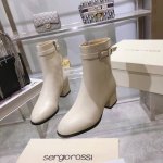 新款sergio rossi 赛乔.罗西 百搭款圆头小粗跟:原版一比一开发，精心调制的鞋楦，做到一比一。 面料：采用原版质感牛皮...细腻到无可挑剔 ，羊皮内里