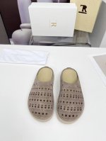高品质出厂 The Row 25新款几何镂空厚底包头拖 勃肯拖 极简主义Therow最新款，几何图形镂空包头凉鞋，把清凉做到极致！极致的透气！鞋面非常柔软的牛反