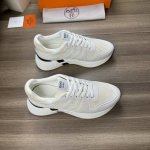 Hermes 爱马仕 -高端品质 原单 -鞋面 摔纹小牛皮 高丝光条纹布匹 车缝品牌H图腾 -内里 水染牛皮 -大底 超轻Tpu发泡 橡胶 双色成型大底 -超高