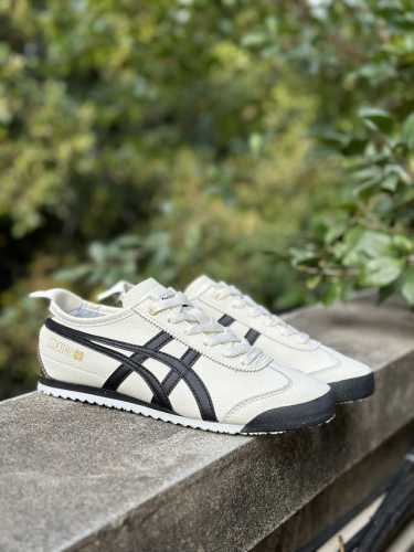 福利特价 160 Asics Onitsuka Tiger 亚瑟士 鬼冢虎系带皮面懒人鞋 #原装系带皮面 原装四联吊牌 中底纸板钢印 日系轻便运动休闲鞋 编码:
