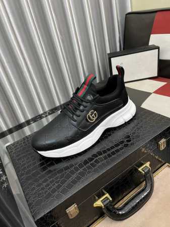出厂价Pp： 男装男鞋 运动原单 Gucci-古奇 奢牌运动休闲鞋，进口原版材质，羊皮内里 高档舒适，原版大底轻盈耐磨！纯手工制作，细节决定品质！38-443色 - 点击图像关闭
