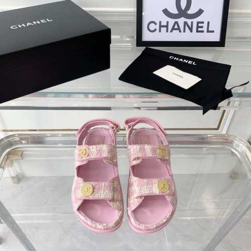 Chanel新款沙滩鞋 顶级版本 简单的万能百搭神器 原版材料 原版logo饰扣 进口羊皮内里垫脚 意大利真皮大底 Size：35-40 41订做