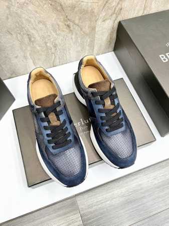 Berlut* 布鲁提 男士高端休闲鞋，官方最新发布走秀新款 进口牛皮材质 侧面图案高周波空压 内里进口小牛皮 纯橡胶轻底 轻便舒适 。Berlut* 徽章和l - 点击图像关闭