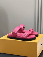 顶级品质L家驴牌Bom Dia Comfort系列，魔术贴平底拖鞋，原版開發 天花板级别 配送专柜精美包装！原版进口牛皮面 经典老花面原版进口柔软羊皮内里原版开