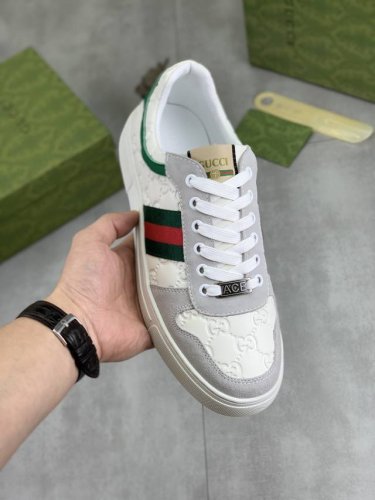 工厂p价p 实价 古奇Gucci 官网最新款休闲时尚男鞋 爆款版型简洁大气 潮男专属.独有的官网最新品牌双G素元素古奇原版装饰 时尚又大方 面料原版磨砂小牛皮全