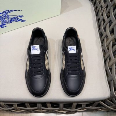 burberry 顶级 Size:38-44 45.46定做 Burberry巴宝莉官网同步男士经典低帮运动鞋｜采用原版头层牛皮制作｜装饰焕新的品牌徽标｜头层牛