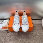 工厂价 爱马仕 Hermes 2024春夏经典情侣款 Flex 休闲系带运动鞋 H家编织bolduc细节厚底拼色一脚蹬毛线袜子跑鞋 材质：进口环保梭织羊毛面料