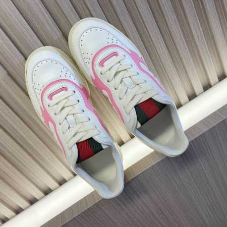 Gucci Ancora 走秀款系列；原版开发顶级版 2024情侣款复古运动鞋 小白鞋 厚底鞋 饼干鞋 走秀款：明星 网红 小红书等必定种草打call 头层牛皮 - 点击图像关闭
