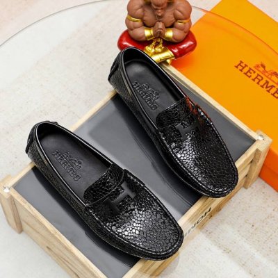 工厂p价 Hermes 爱马仕专柜同款经典套脚鞋1:1开模原单品质采用进口头层牛皮猪皮内里超高档男鞋皮鞋沉实稳重 非常特别 色，可选！码数38-44