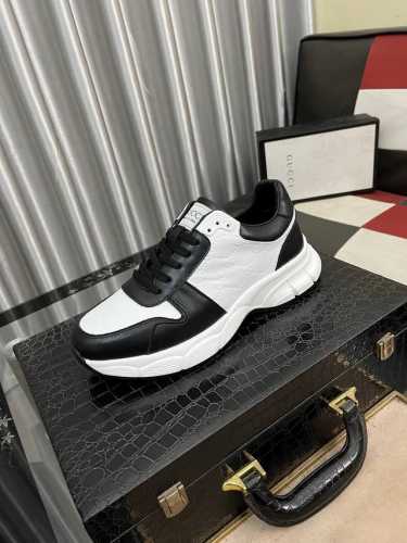 出厂价Pp： 男装男鞋 运动原单 Gucci-古奇 奢牌运动休闲鞋，进口原版材质，羊皮内里 高档舒适，原版大底轻盈耐磨！纯手工制作，细节决定品质！38-443色